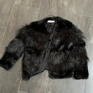 Zara fur detail jacket